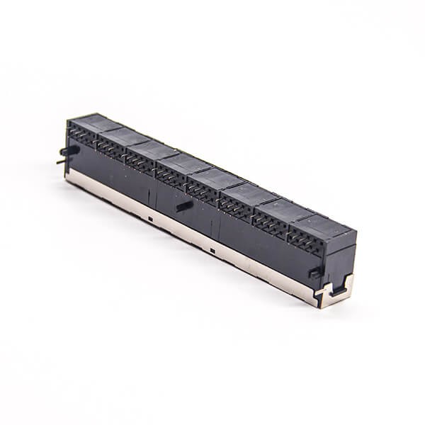 RJ45 8 Port Jack 8P8C Right Angled Network Connector DIP Type PCB Mount