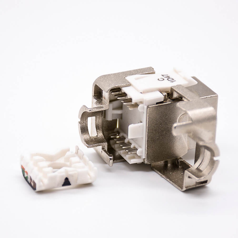 RJ45 8P8C Jack Single Port CAT6A Shielded Toolless Module Network Socket