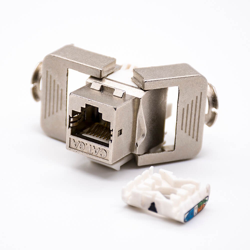 RJ45 8P8C Jack Single Port CAT6A Shielded Toolless Module Network Socket
