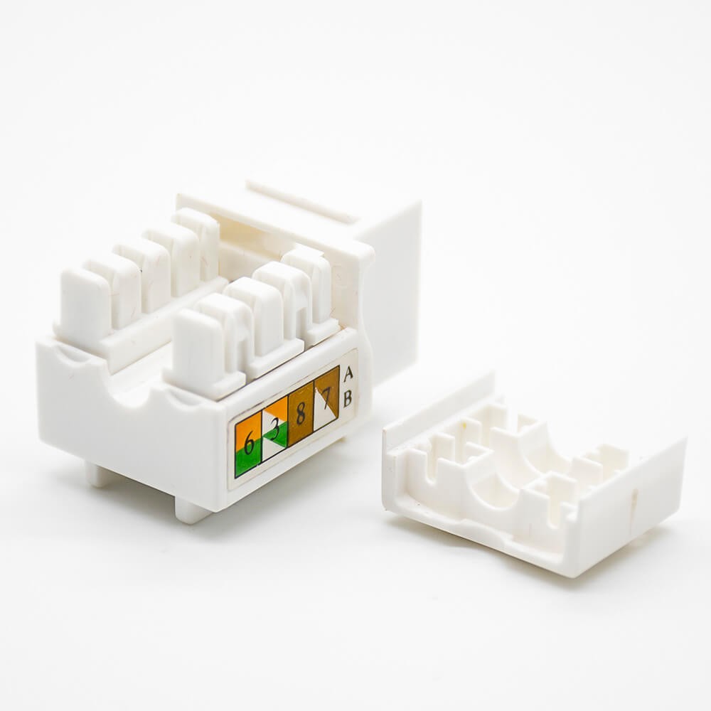 RJ45 Connectors For Cat6 Unshielded Angled Network Module Keystone Jack