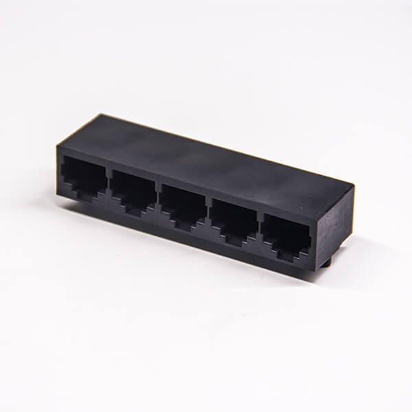RJ45 Ethernet Ports 1x5 Right Angled 10P8C Unshielded Jack Through Hole without LED