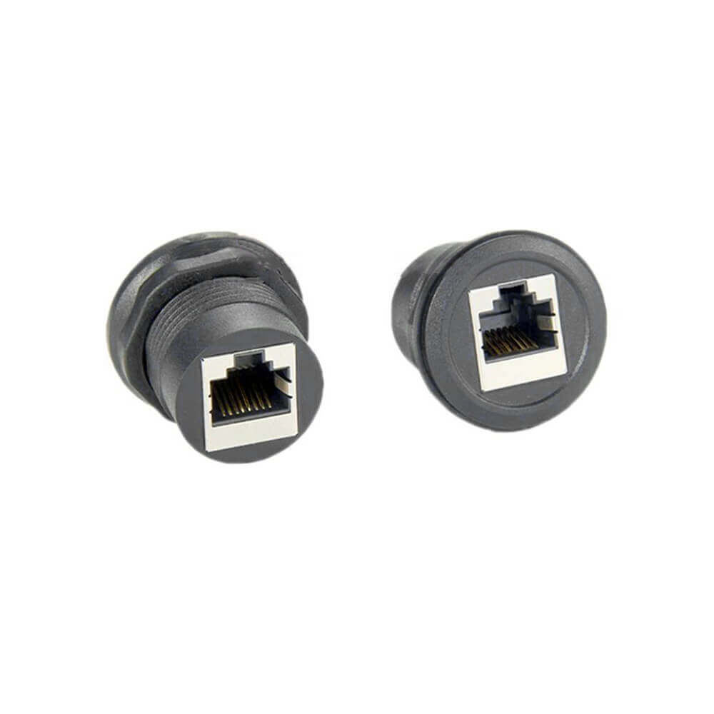 RJ45 Ethernet Receptacle Jack Panel Mount Connector for Front Installation