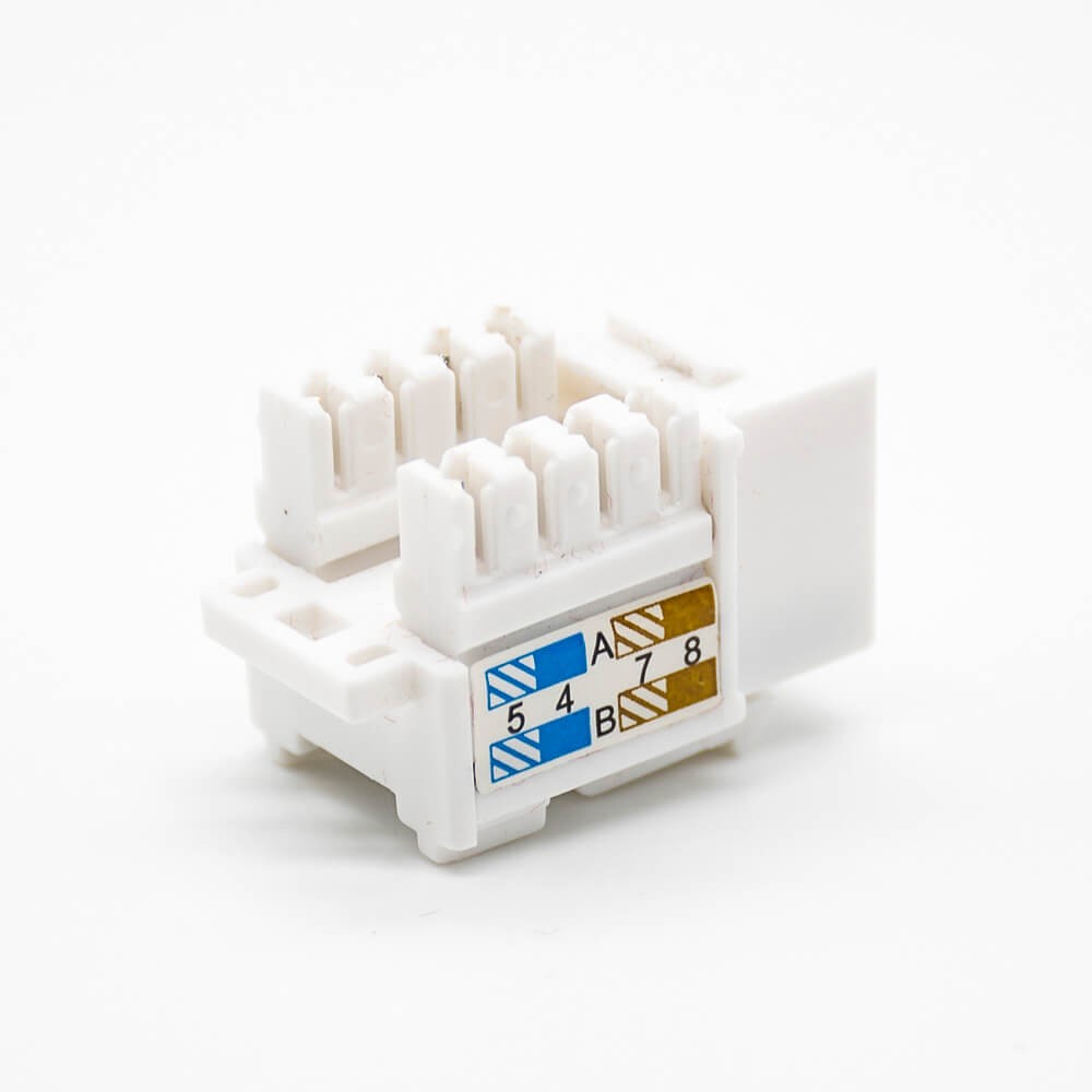 RJ45 Jack Keystone 90 Degree CAT5E Unshielded Through Hole Socket