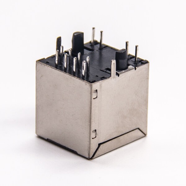 RJ45 Jack with LED 180 Degree Through Hole PCB Mount Network Modular Connrctor