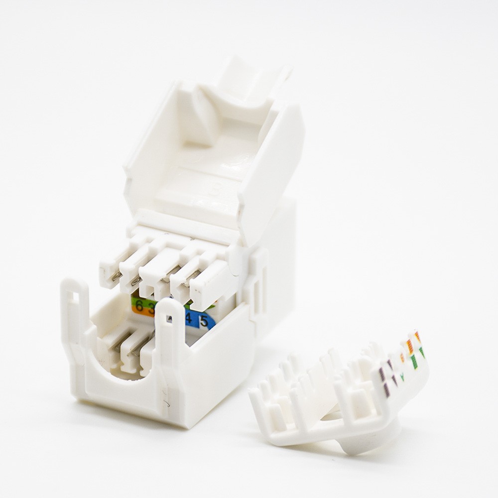RJ45 Network Interface Unshielded Single Port CAT6A Straight 8 Pin RJ45 Jack