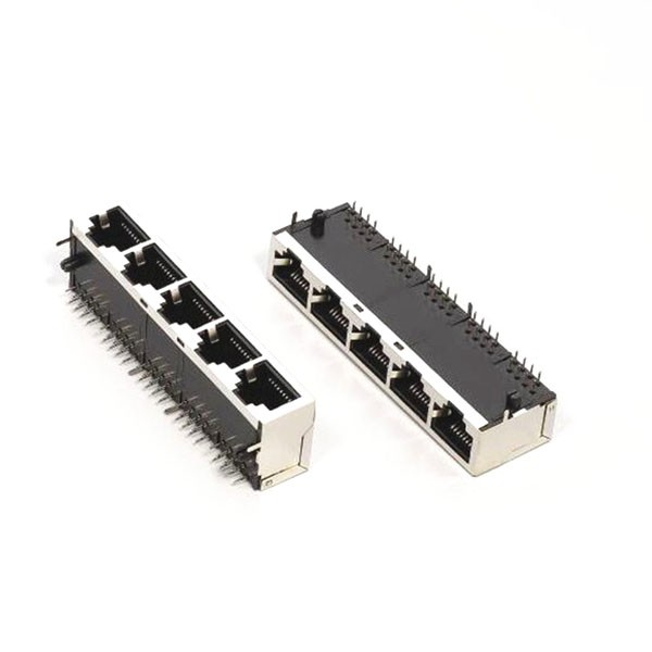 RJ45 Order Connector 8P8C Socket Shield Without LED 1X5 Port