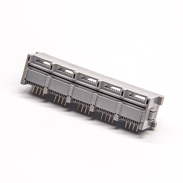 RJ45 Right Angle Coupler 1*5 Port Through Hole for PCB Mount Unshielded Jack 20pcs