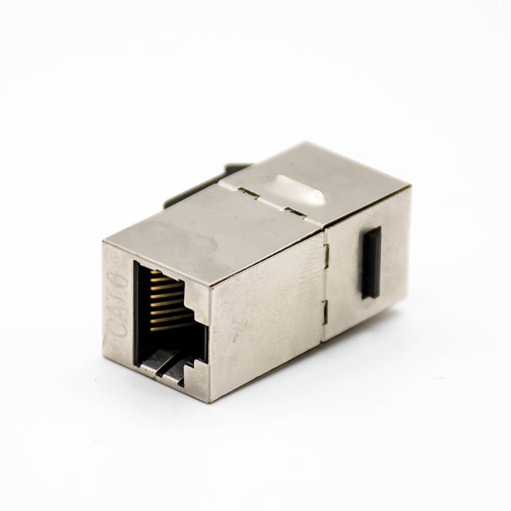 RJ45 Shielded Connector CAT6 8P8C Single Port Straight Network Module Jack
