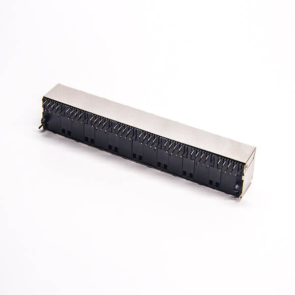RJ45 Socket 8 Port PCB Through Hole Ethernet Network Connector Shielded