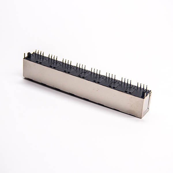 RJ45 Socket 8 Port PCB Through Hole Ethernet Network Connector Shielded