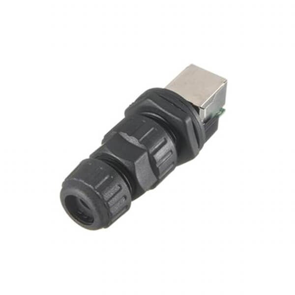 Waterproof Connector RJ45 IP68 10mm Hole 8 Core Network Female Connector with PCB Board
