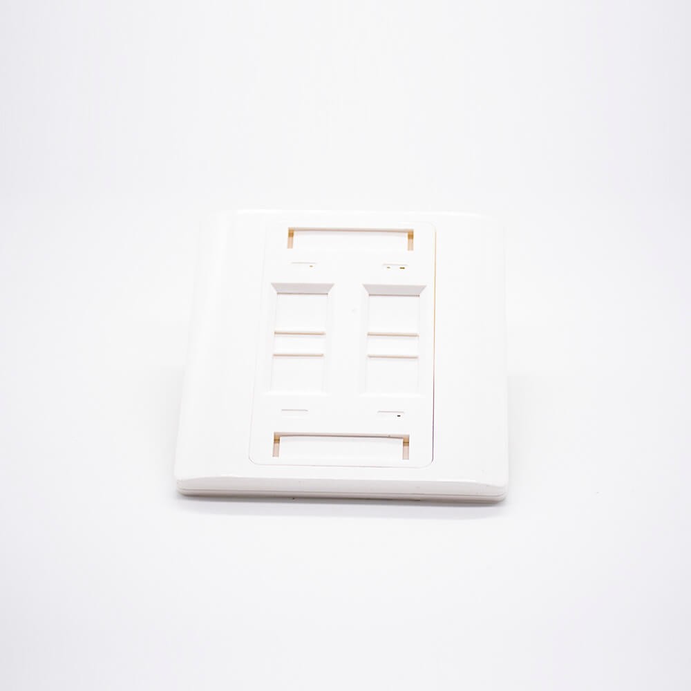 4 Port RJ45 Faceplate 86*86MM Type Unshield Network Panel
