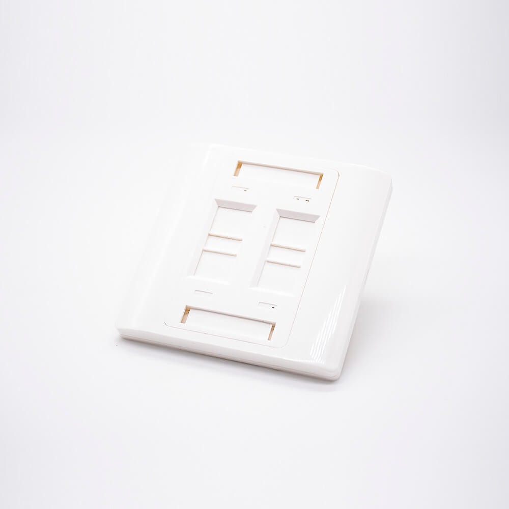 4 Port RJ45 Faceplate 86*86MM Type Unshield Network Panel