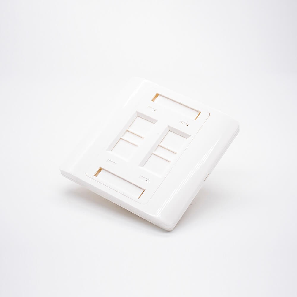 4 Port RJ45 Faceplate 86*86MM Type Unshield Network Panel