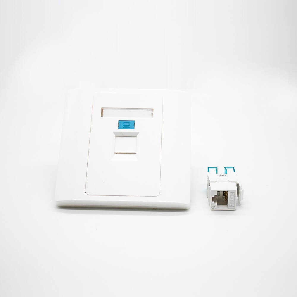 86 Network Panel 2 Hole Jack UTP RJ45 Single Port Faceplate Socket