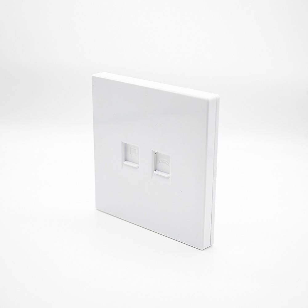 86 Network Panel 2 Hole Jack White Network Module Screw Fixing