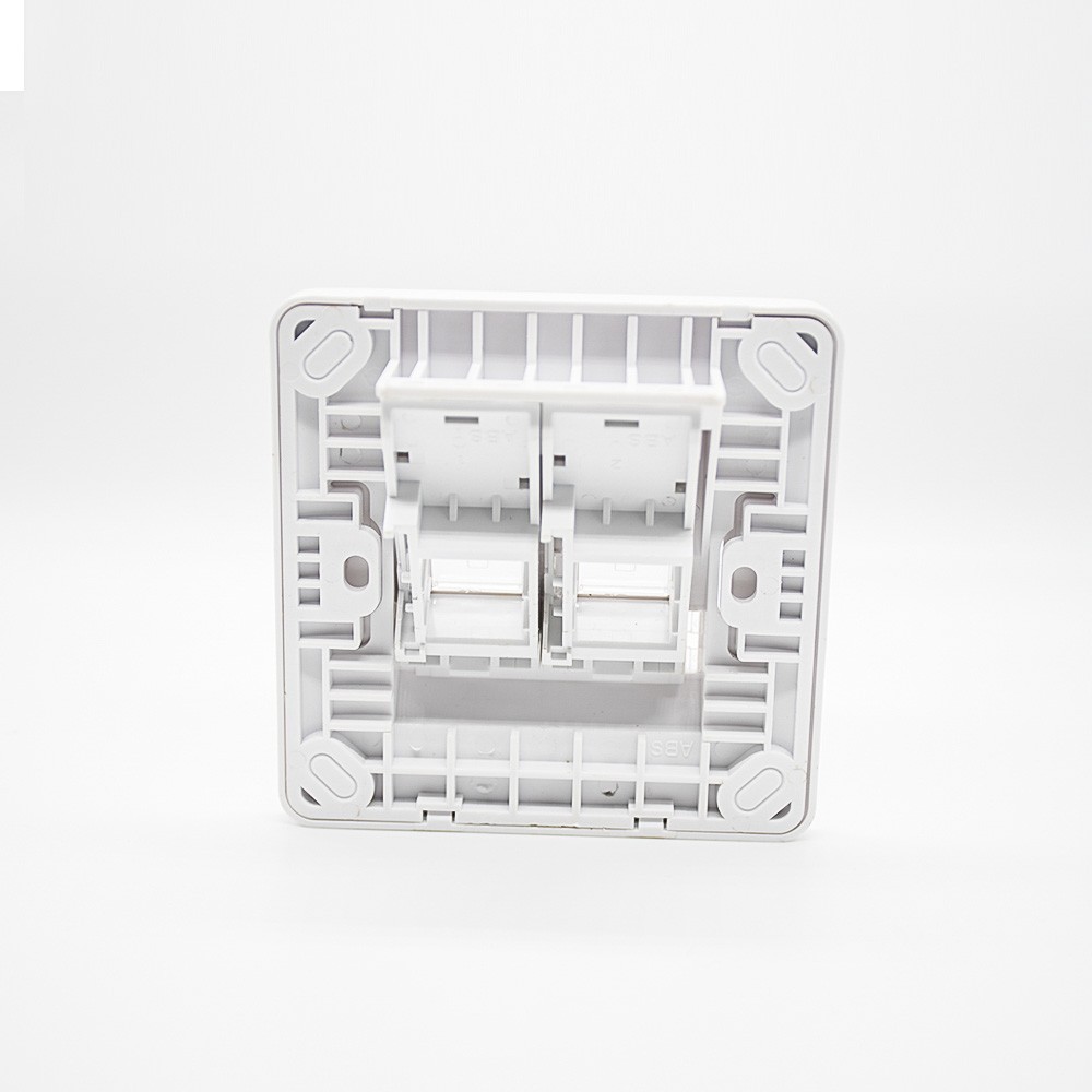 86 Panel CAT6 Dual Port White Network Information Module Panel