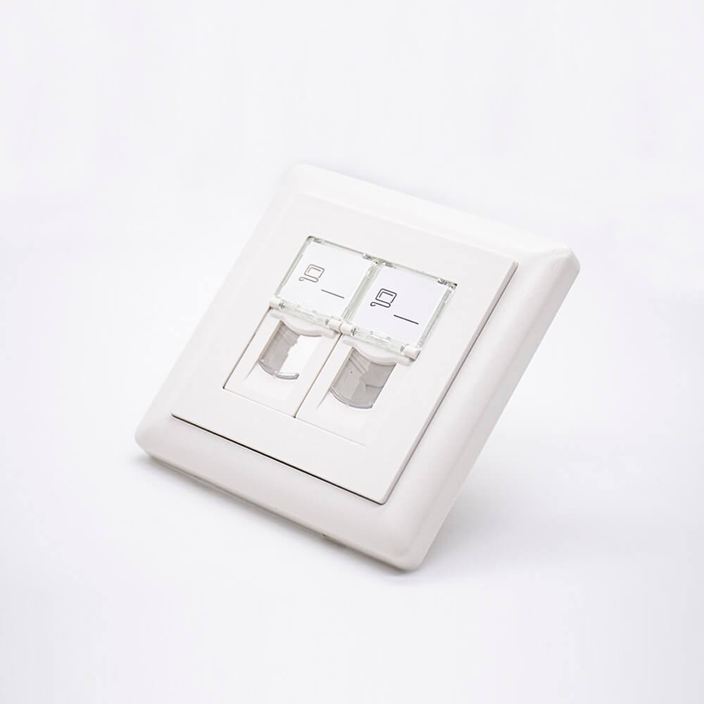 Network Panel 86*86MM Type Dual Port Unshield Network Socket