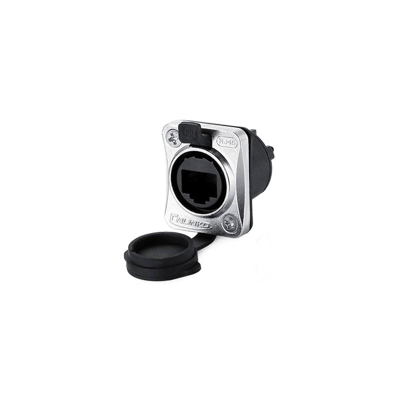 YT-RJ45 Series RJ45 Female Socket Dual Port IP65 Waterproof Ethernet Connector Panel Mount