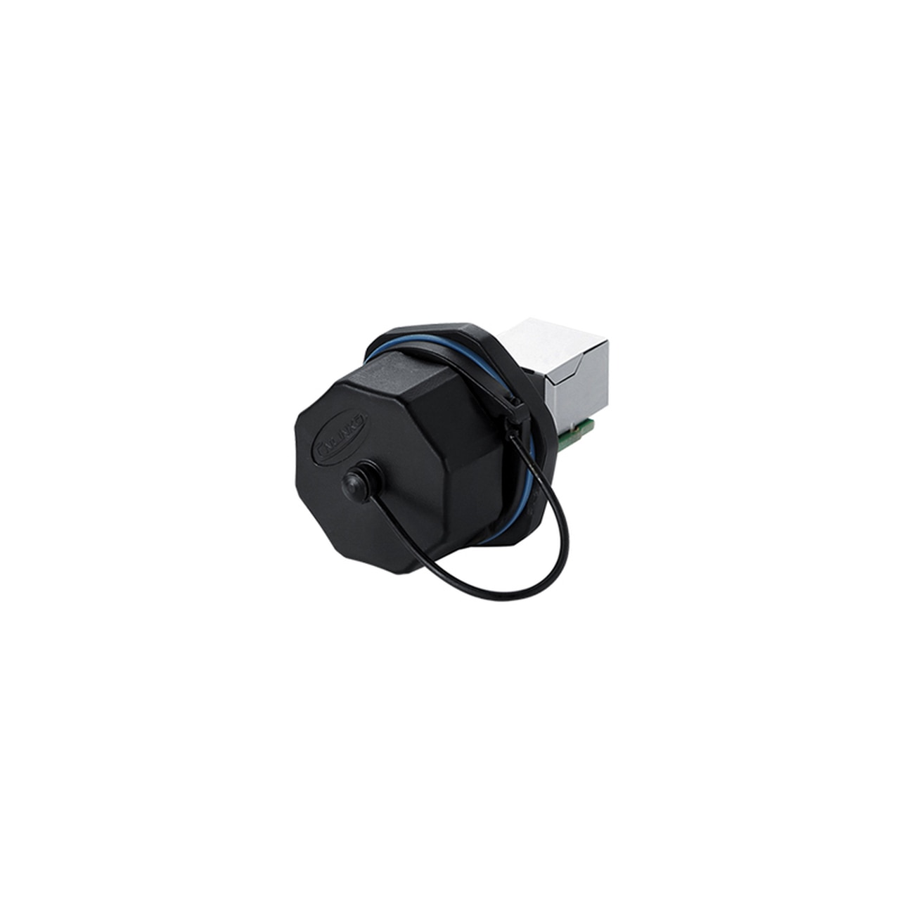 YT-RJ45 Series RJ45 Female Socket Straight Dual Port IP65 Waterproof Ethernet Connector