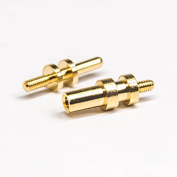 Gold Terminal CNC Plug Male And Female Straight Screw Type