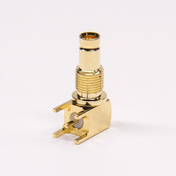 DIN 1.0/2.3 Connector Right Angle Female DIP Type Bulkhead Panel Mount