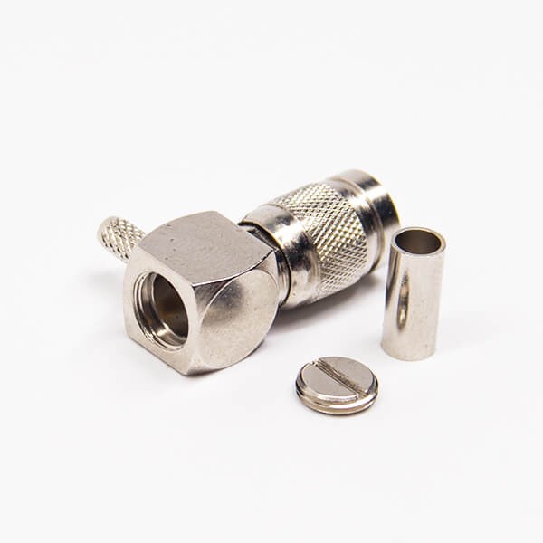 DIN 1.0/2.3 Connector Right Angle Male Crimp Type for Coaxial Connector