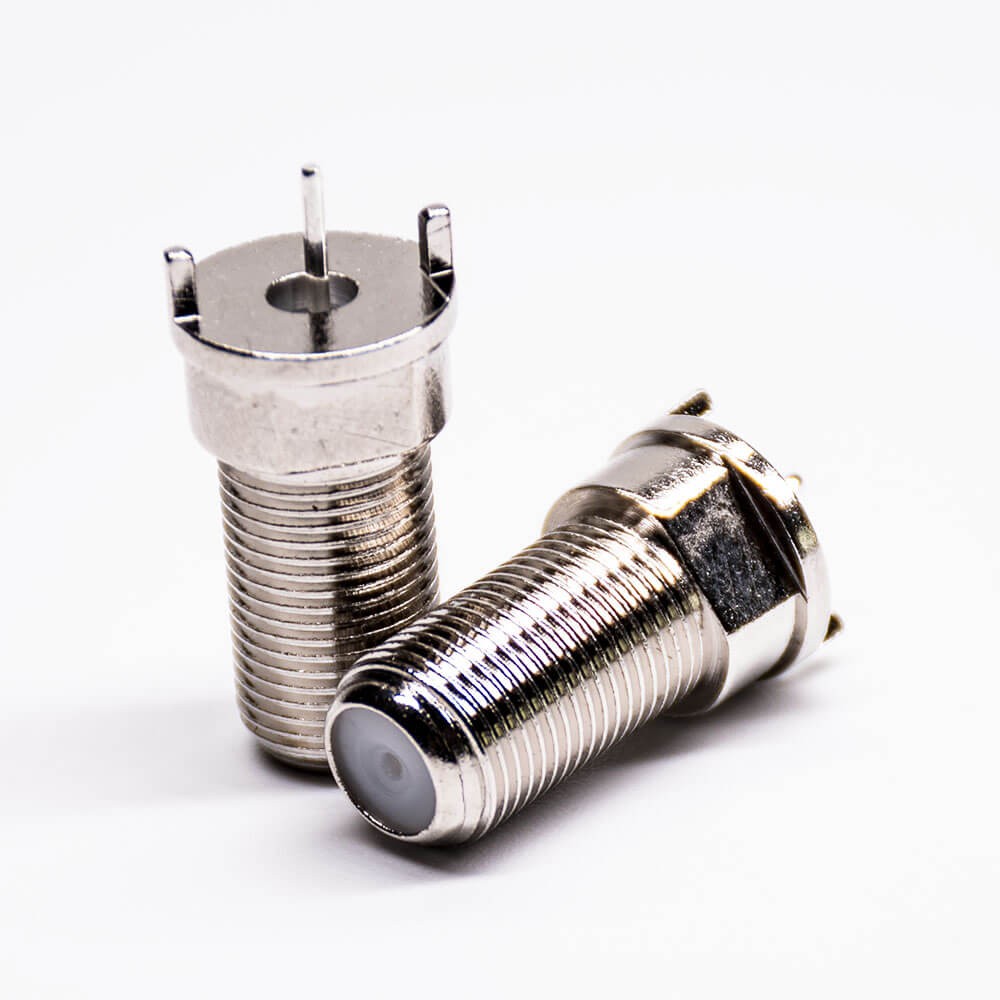 F Connector Female PCB Straight Through hole