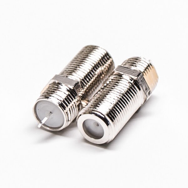 F Connector Female Straight Connector Solder Type Rear Panel Mount