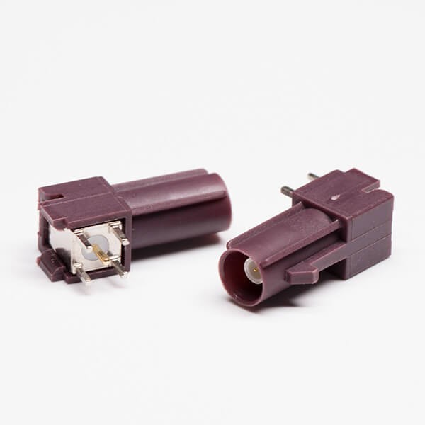 20pcs FAKRA SMB Connector D Type Brown Coax Female Through Hole for PCB