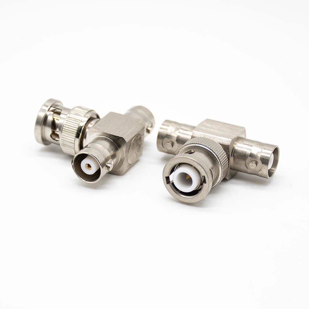 MHV High Voltage Connector Three-Way Connection 2Female to Male Test Head T Shape Adapter