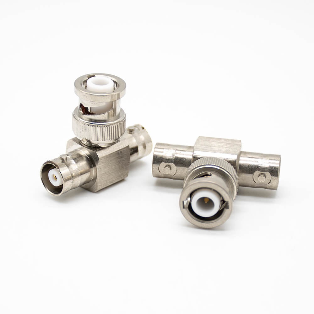 MHV High Voltage Connector Three-Way Connection 2Female to Male Test Head T Shape Adapter
