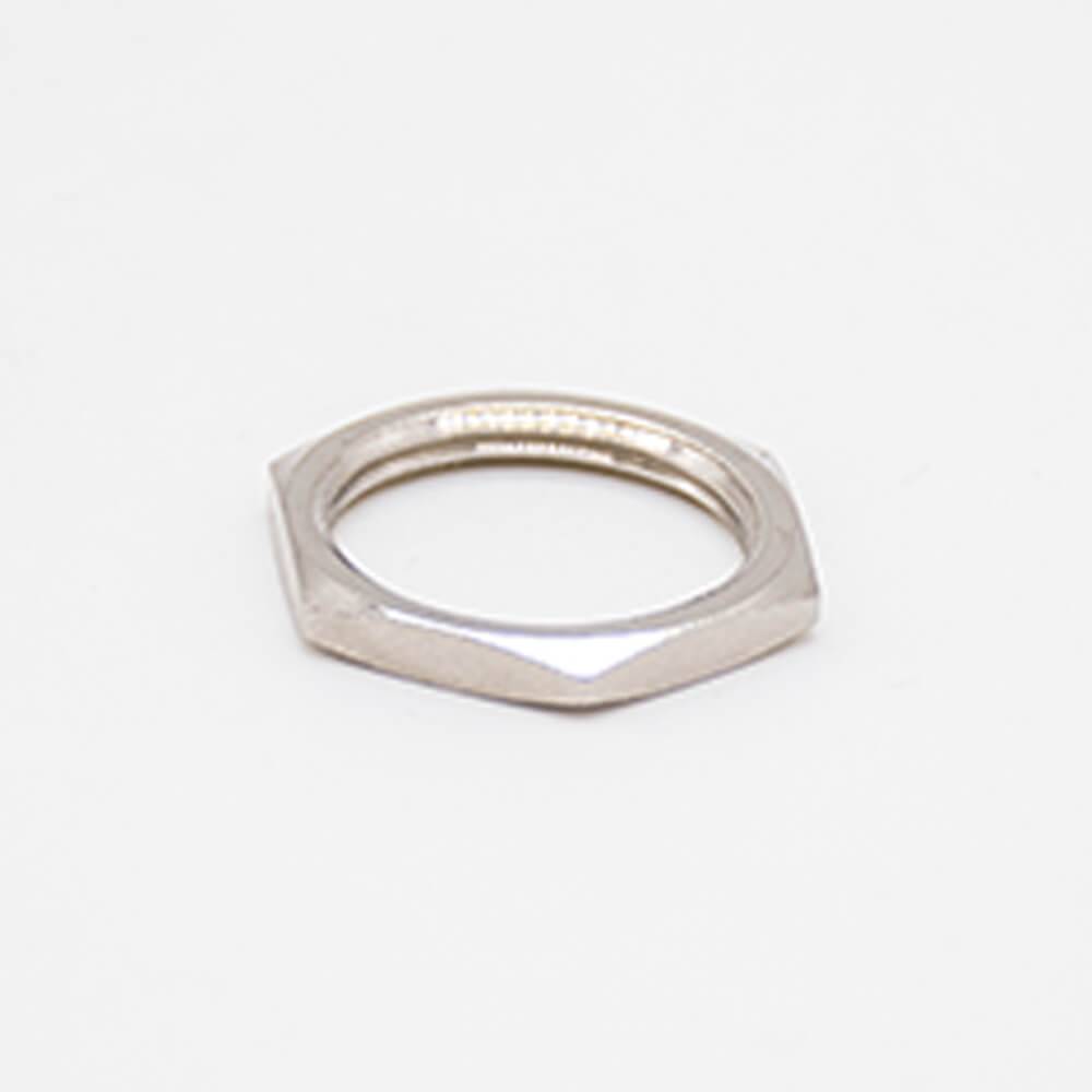 Hex Lock Nuts N Type Female Metal Nickel Plating