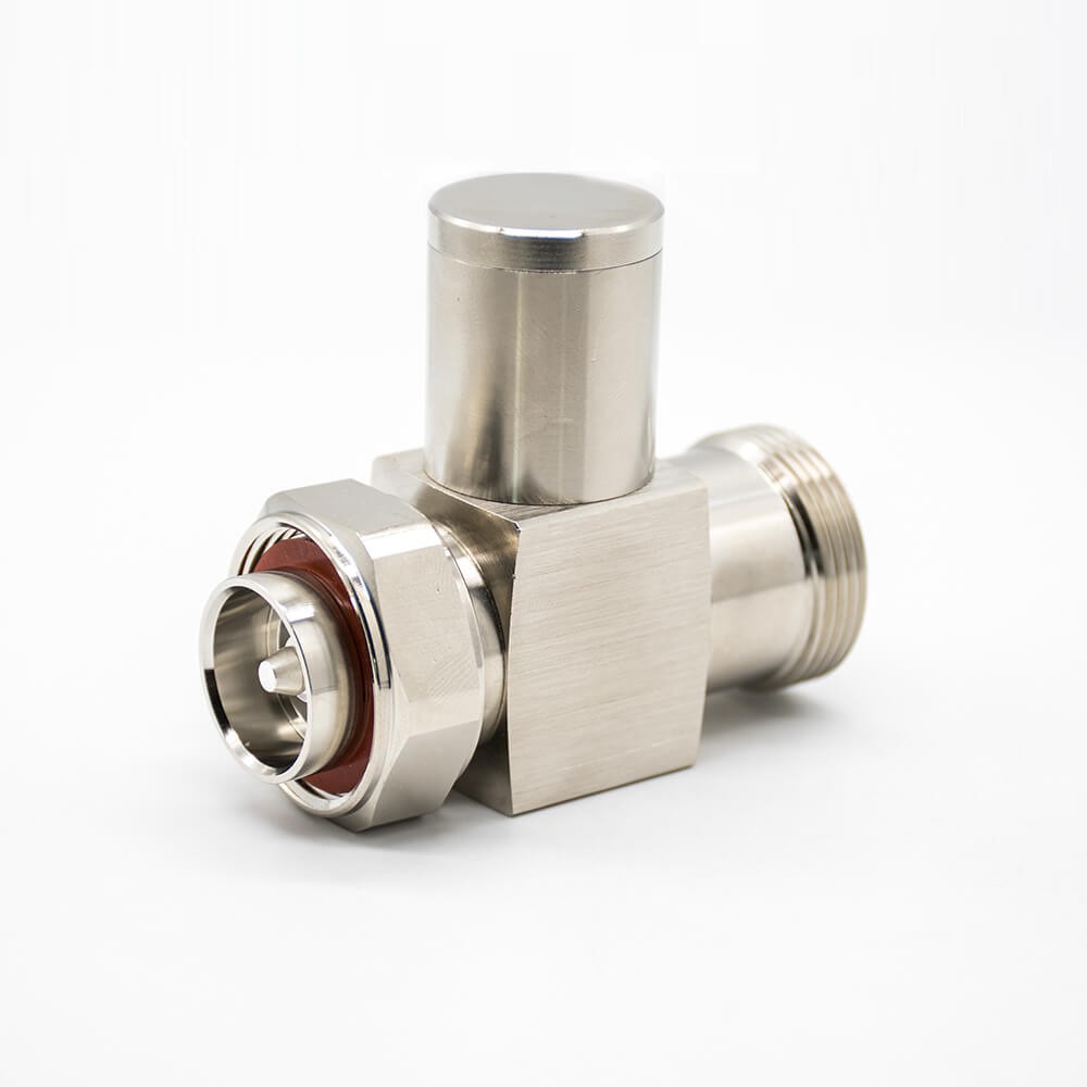 Coaxial RF Lightning Arrester DIN Male Butt-Joint Female T Type IP67 Straight Nickel Plating