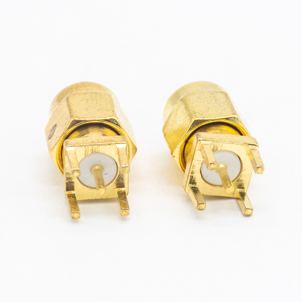 SMA PCB Mount Connector Male Straight DIP Type