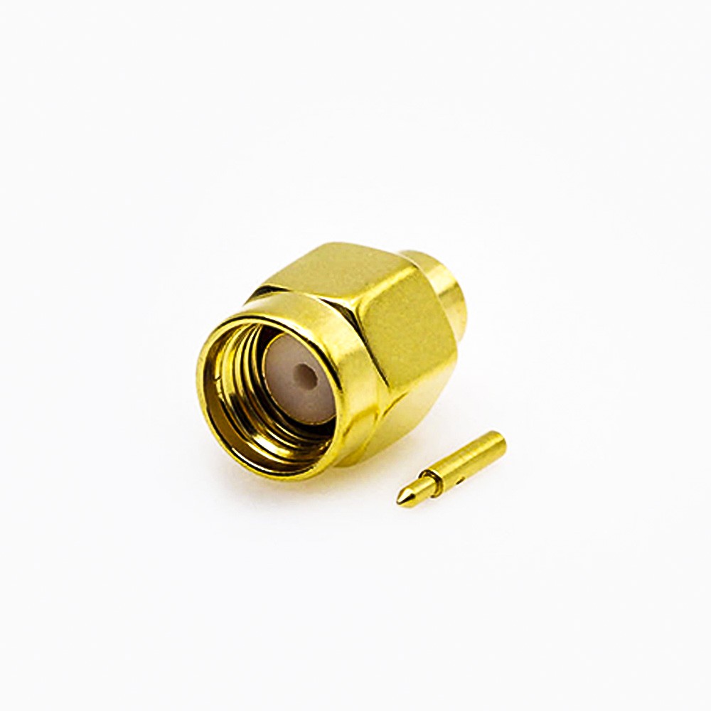 SMA Plug Solder Type Connector 180 Degree Cable for Semi-rigid 141