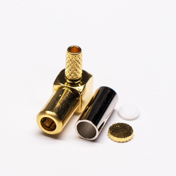 20pcs Right Angle SSMB Connector Male Crimp Type for Cable 50ohm