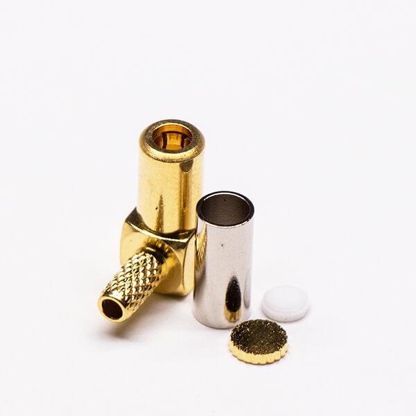 20pcs Right Angle SSMB Connector Male Crimp Type for Cable 50ohm