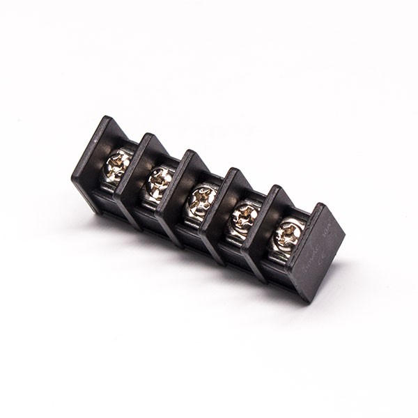 Barrier Type Terminal Blocks Black 5pin Vertical Type PCB Mount Connector