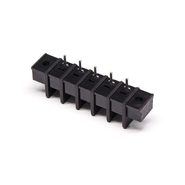 Filtered Terminal Blocks Flange Mounting 5pin Black Barrier Terminal