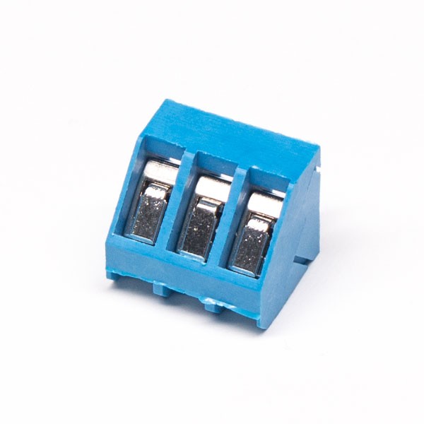 3pin Blue Terminal Block Screw Type 5.00 Pitch Straight Through Hole