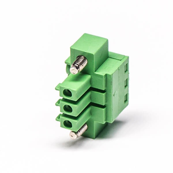 Terminal Block Pluggable Clamp Type to Screw Terminal Green Cable Connector
