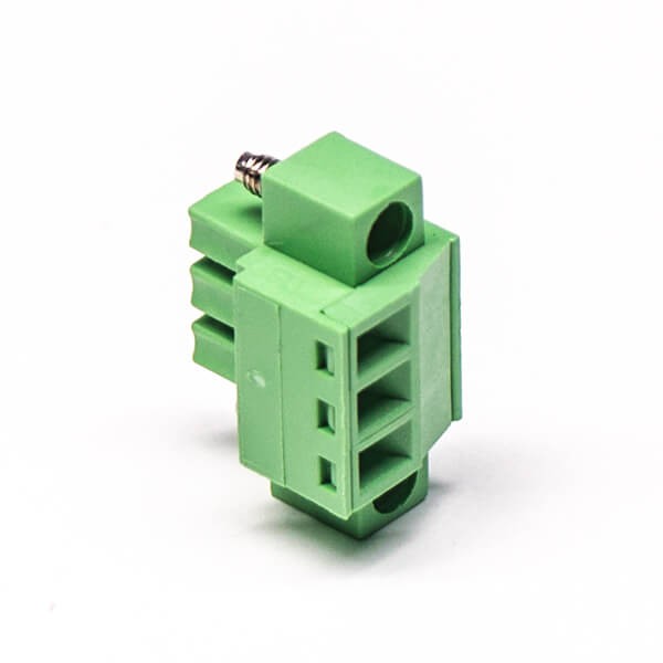Terminal Block Pluggable Clamp Type to Screw Terminal Green Cable Connector
