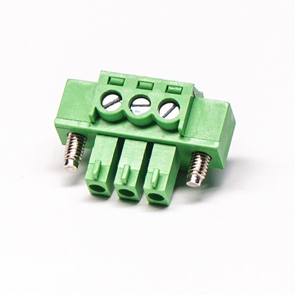 Terminal Block Pluggable Clamp Type to Screw Terminal Green Cable Connector