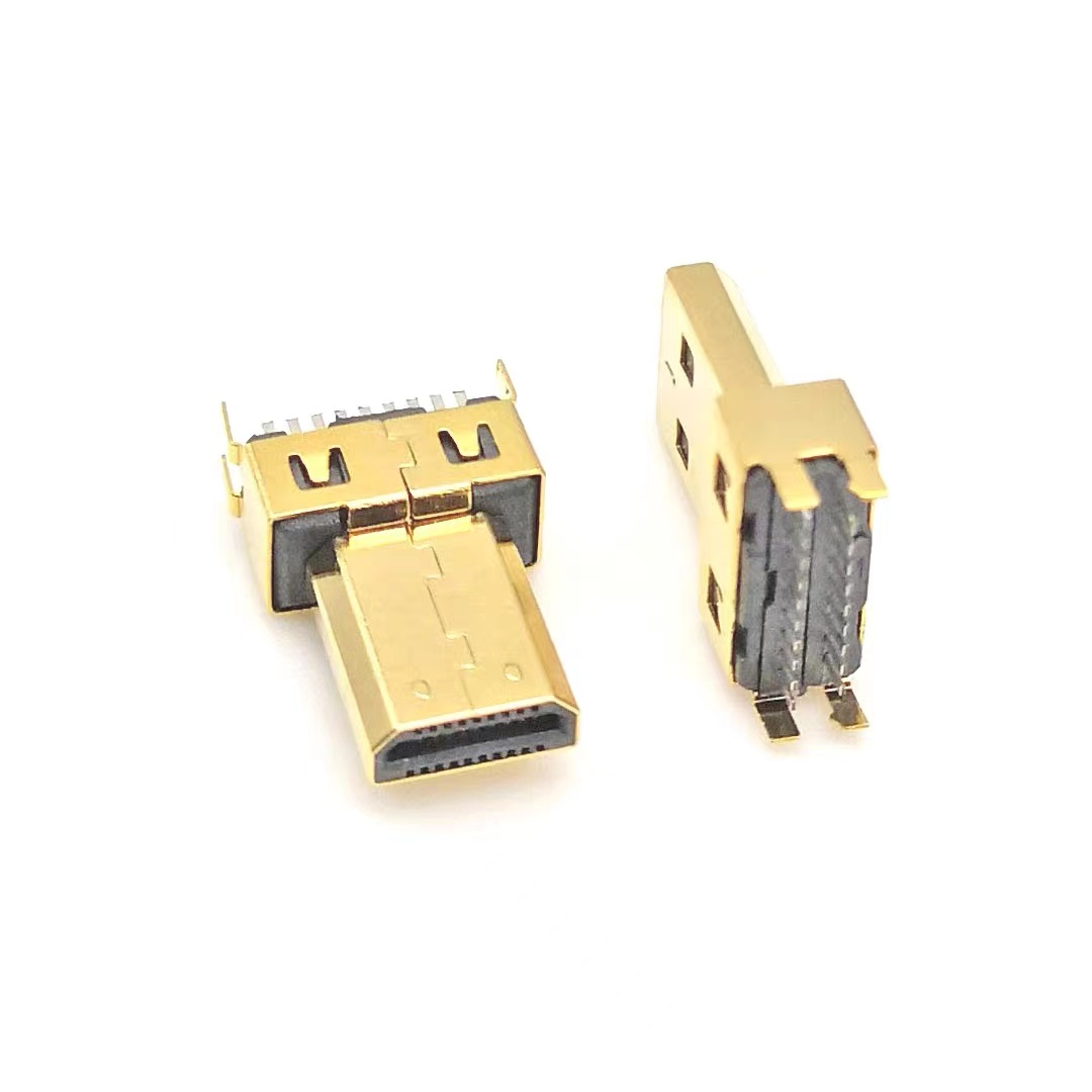 MICRO HDMI Male Connector D-type Male Splint 1.0MM Interface Audio Transmission