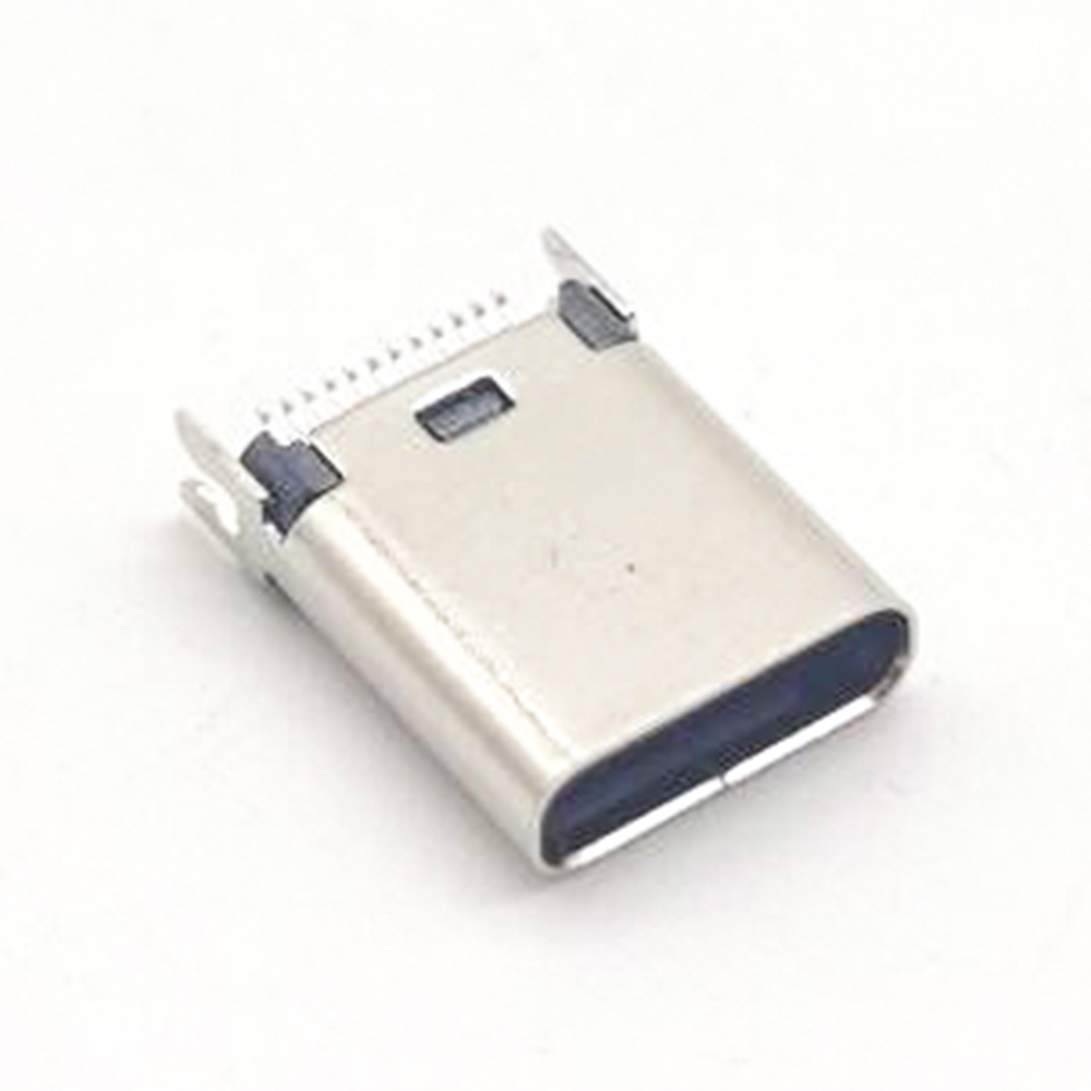 10pcs Type C Edge Mount Through Hole Connector Female 24 Pin