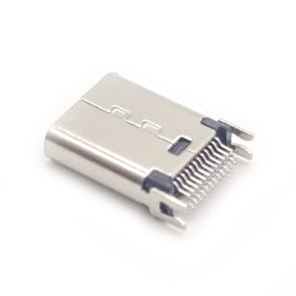 10pcs Type C Edge Mount Through Hole Connector Female 24 Pin