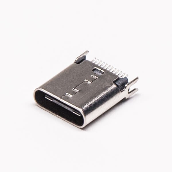 10pcs Type C Edge Mount Through Hole Connector Female 24 Pin