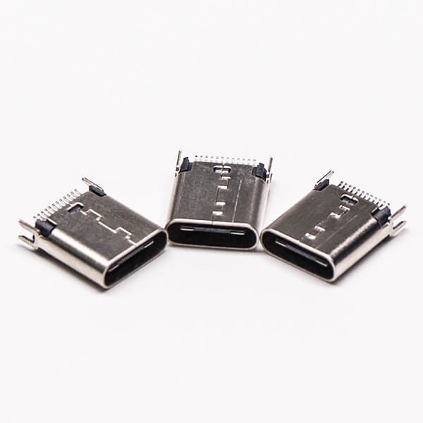 10pcs Type C Edge Mount Through Hole Connector Female 24 Pin
