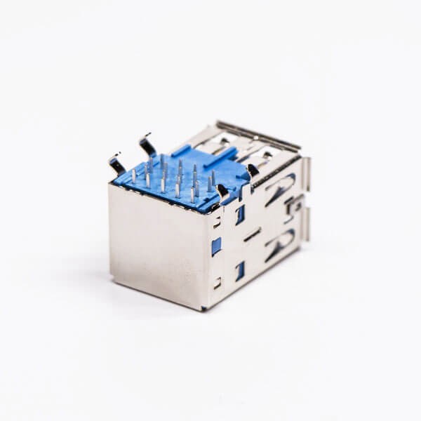 Fast usb 3.0 Dual Port Type A Female DIP Through Hole 20pcs